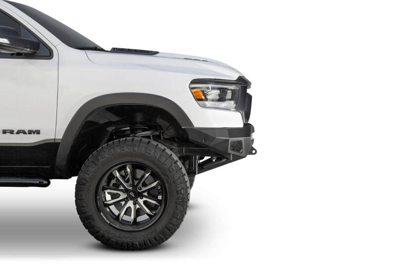Ram Rebel 1500 Bumper - Front - Addictive Desert Designs - Stealth Fighter - Hammer Black with Satin Black panels - `19-`27